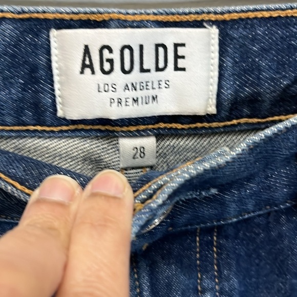 AGOLDE Remy High Rise Straight Jeans  size 28 Button Fly Stretch - Picture 5 of 11